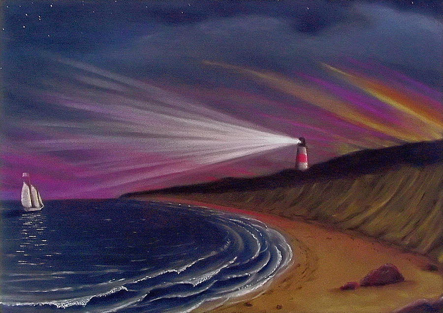 Sankaty Head Lighthouse Nantucket #3 Painting by Charles Harden
