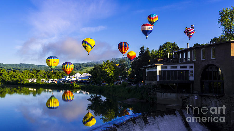 Saturday Morning at the Quechee Balloon Festival. #3 Photograph by New England Photography