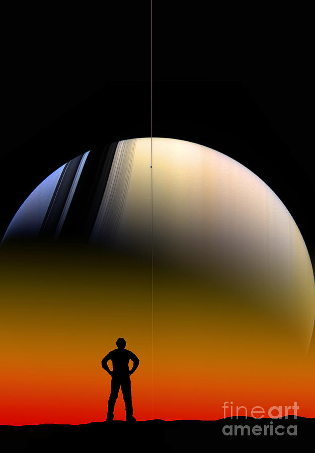 Saturn And Astronomer #3 Photograph by Larry Landolfi