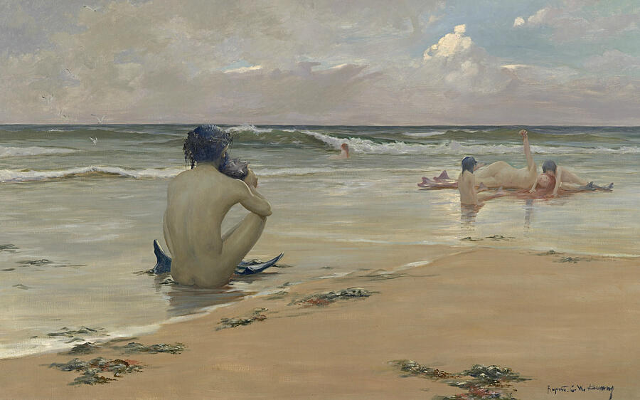 Sea Idyll, from circa 1891 Painting by Rupert Bunny