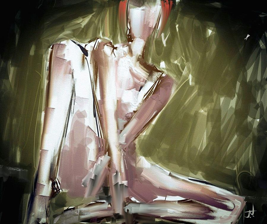 Seated Nude #3 Digital Art by Jim Vance