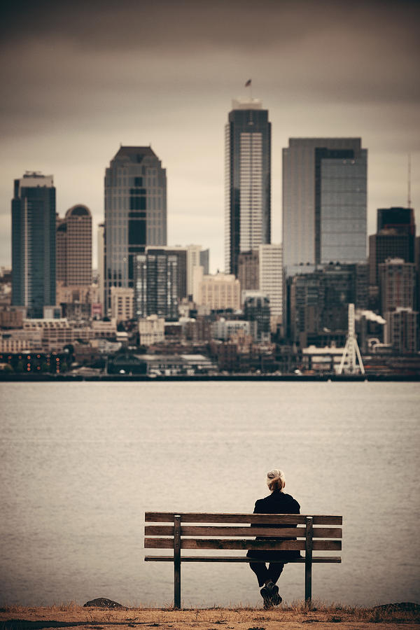 Seattle waterfront #3 Photograph by Songquan Deng