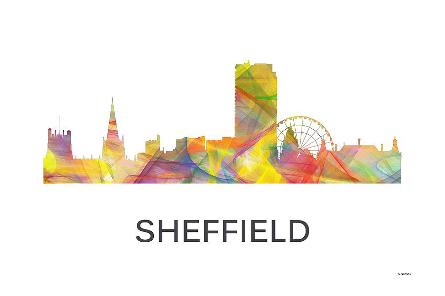 Sheffield England Skyline #3 Digital Art by Marlene Watson
