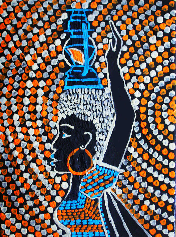 Shilluk South Sudanese Wise Virgin #3 Painting by Gloria Ssali