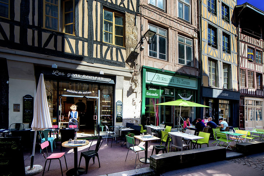 Shops in Rouen France #3 Digital Art by Carol Ailles
