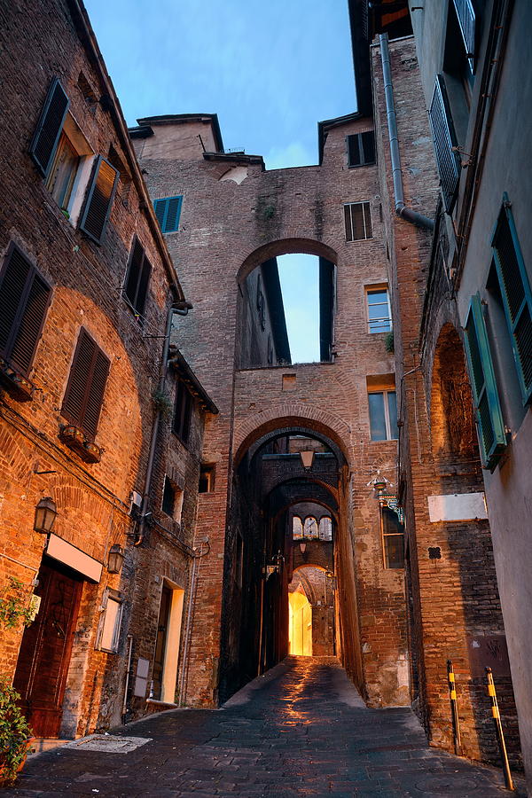Siena street archway #3 Photograph by Songquan Deng