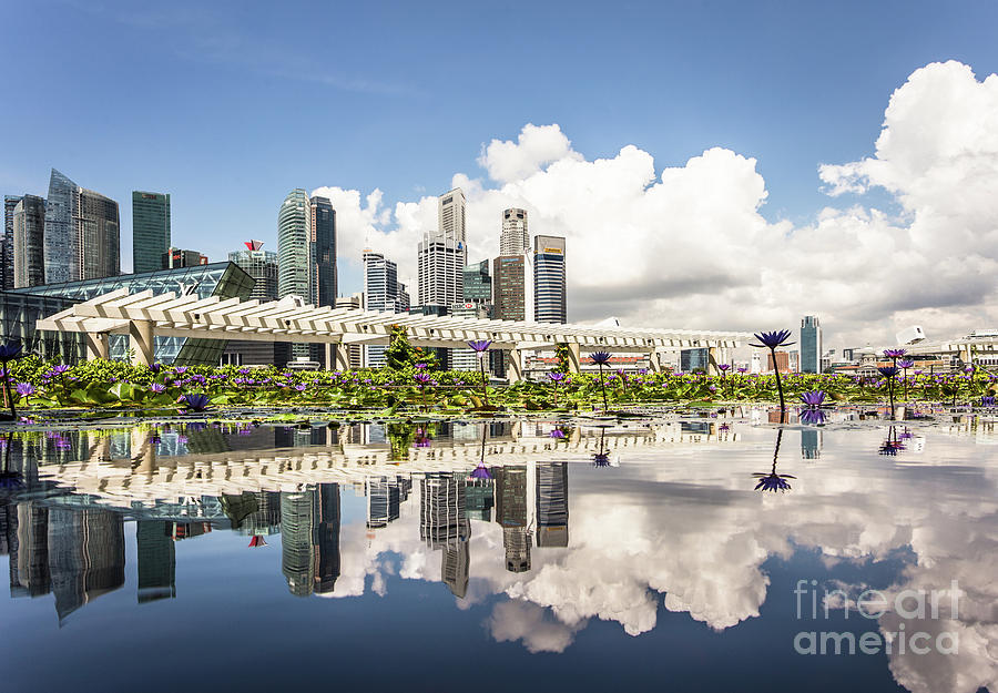 Singapore reflection #3 Photograph by Didier Marti