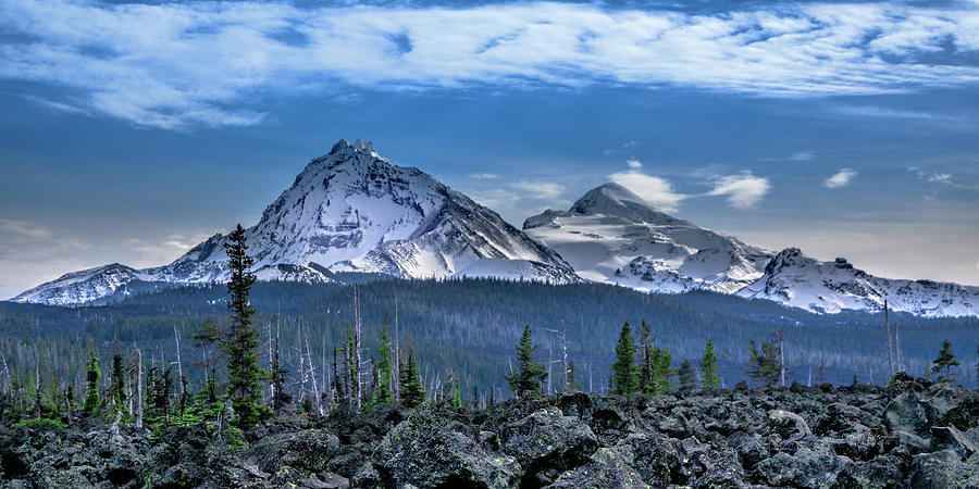 3 Sisters of Oregon Cascades Photograph by Bill Posner