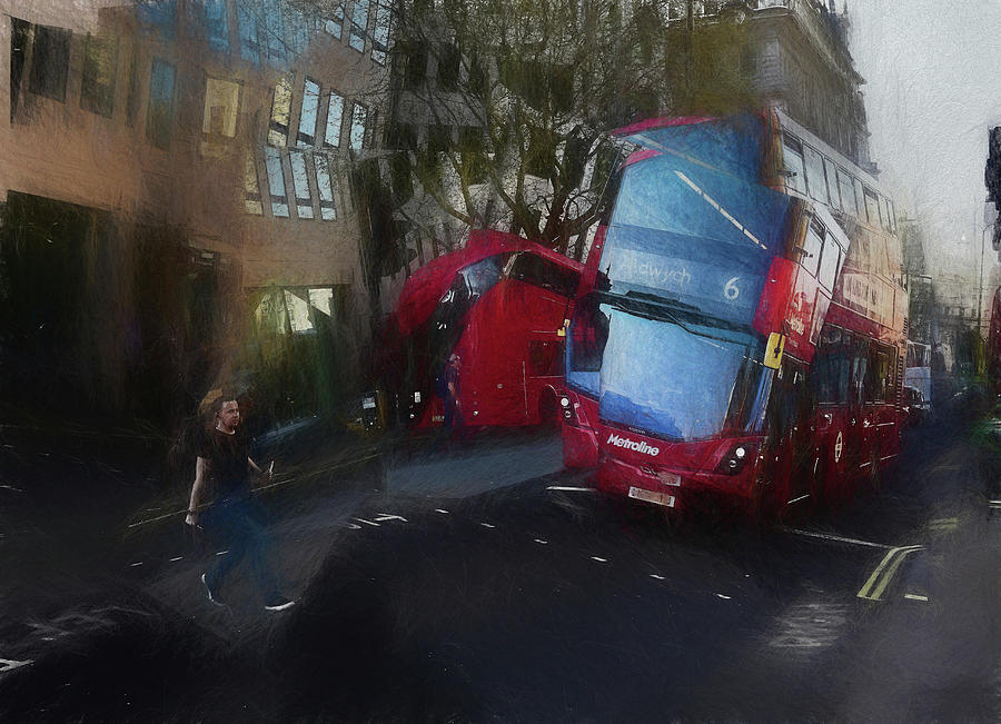 Interrupted Journey 1.London Mixed Media by Aleksandrs Drozdovs