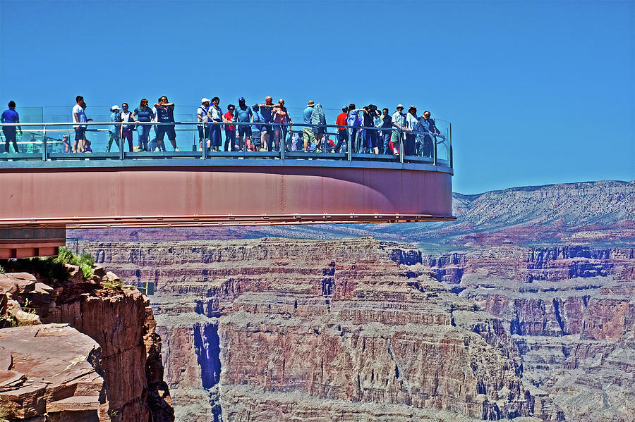 Skywalk at Eagle Point in Grand Canyon West, Arizona #3 Photograph by Ruth Hager