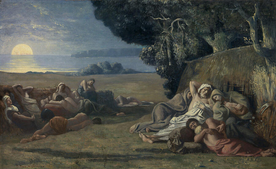 Sleep #5 Painting by Pierre Puvis de Chavannes