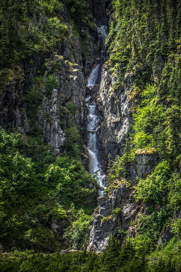 Small Waterfalls On Mountain Slopes In Alaska Mountains #3 Photograph by Alex Grichenko