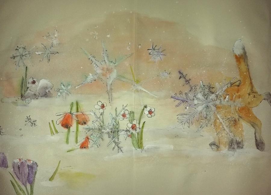 Snowflake  Album #3 Painting by Debbi Saccomanno Chan