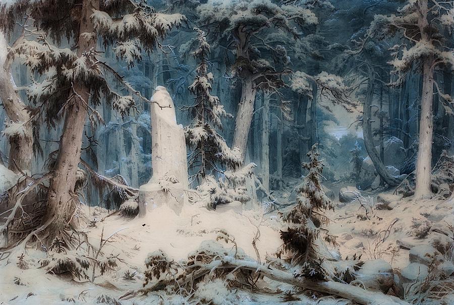 Snowy Forest #3 Painting by Mountain Dreams