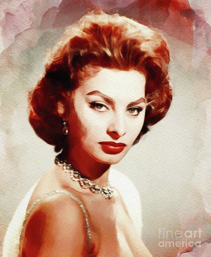 Sophia Loren, Vintage Movie Star Painting by Esoterica Art Agency ...