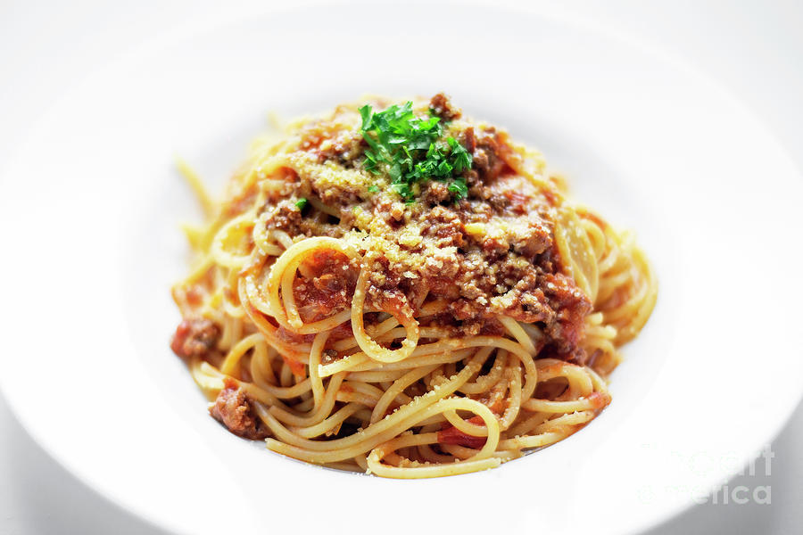 Spaghetti Pasta Bolognaise With Beef And Tomato Parmesan Sauce #3 Photograph by JM Travel Photography