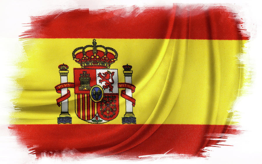 Abstract Photograph - Spanish flag #3 by Les Cunliffe