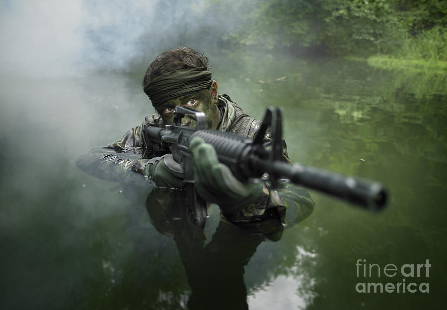 Special Operations Forces Photograph - Special Operations Forces Soldier #3 by Tom Weber