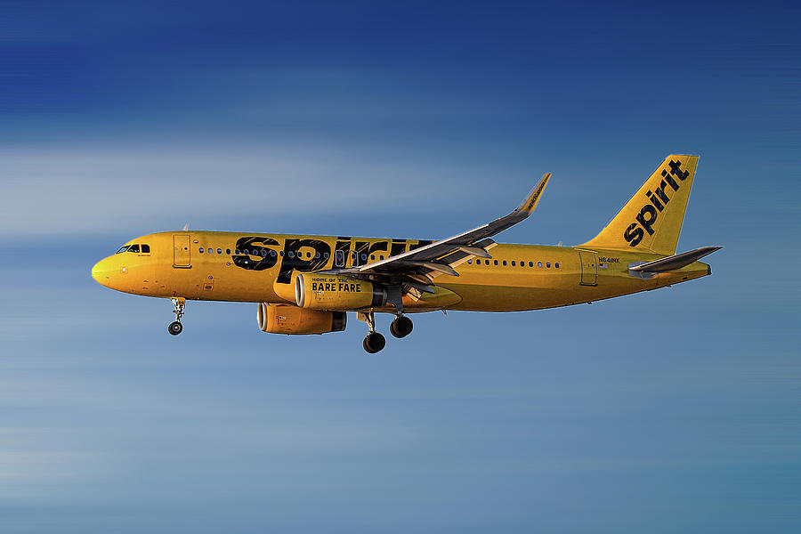 Spirit Airlines Airbus A320-232 Mixed Media by Smart Aviation - Pixels