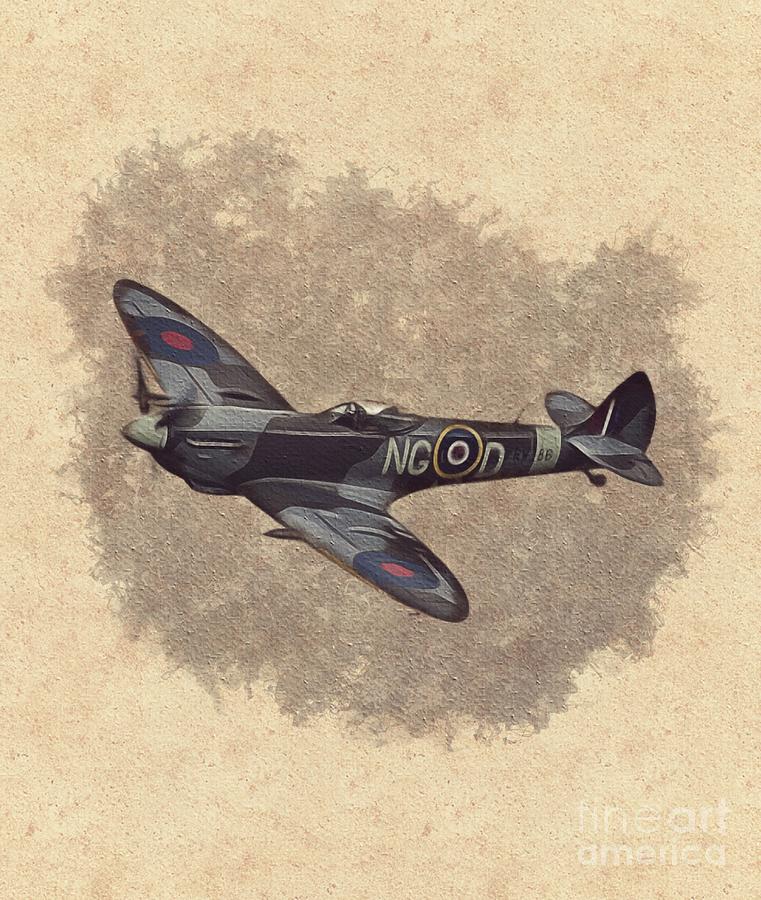 Spitfire Painting - Spitfire - WWII Fighter #3 by Esoterica Art Agency