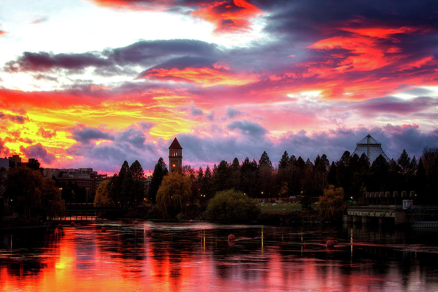 Spokane Photograph - Spokane Sunset #3 by James Richman
