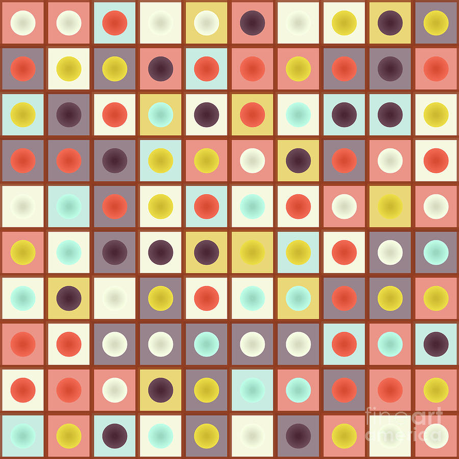 Spotted geometric pattern #3 Digital Art by Gaspar Avila