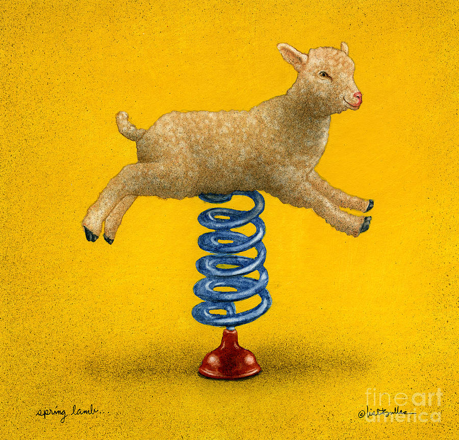 Spring Lamb... #2 Painting by Will Bullas