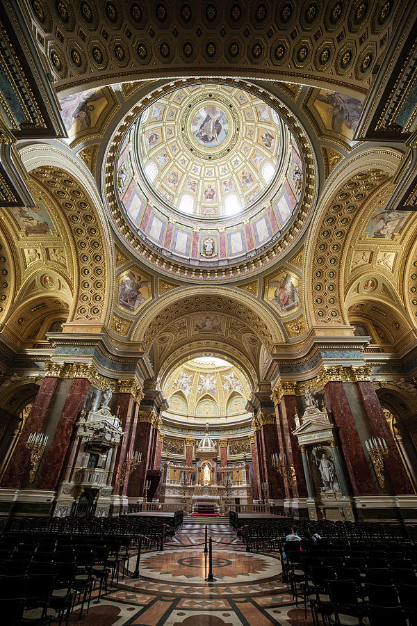 St. Stephen Basilica Interior in Budapest #3 Photograph by Artur Bogacki