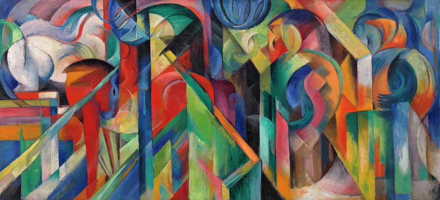 Franz Marc Painting - Stables #3 by Franz Marc