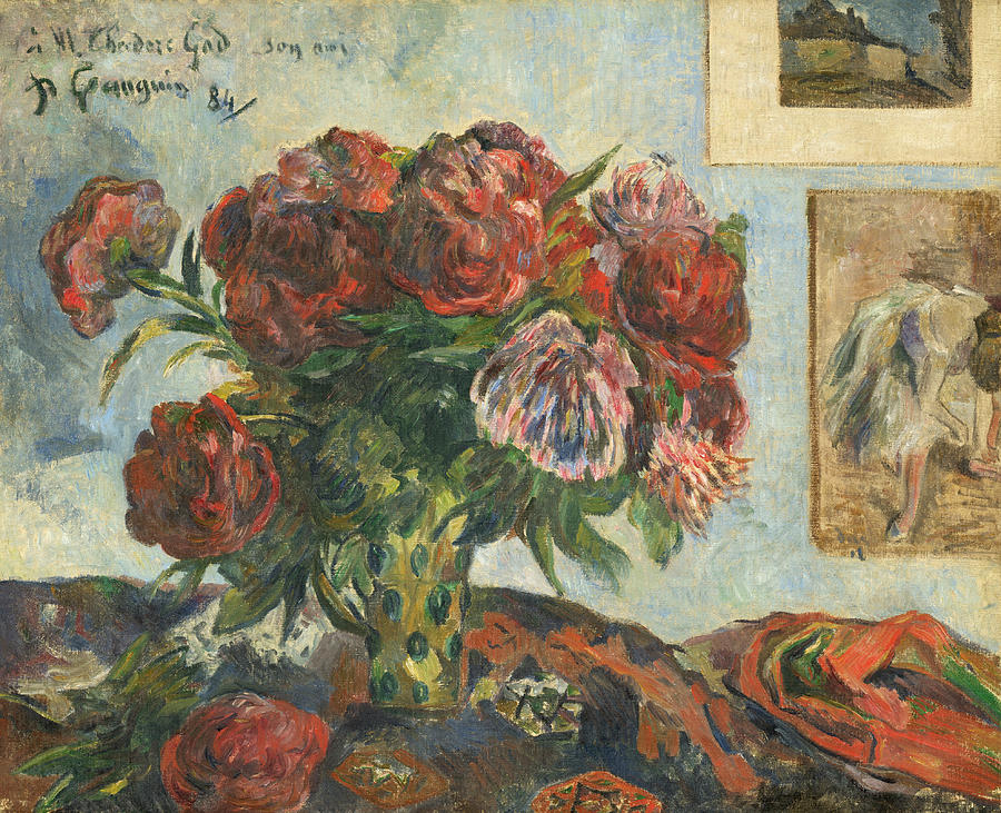 Paul Gauguin Painting - Still Life with Peonies #4 by Paul Gauguin