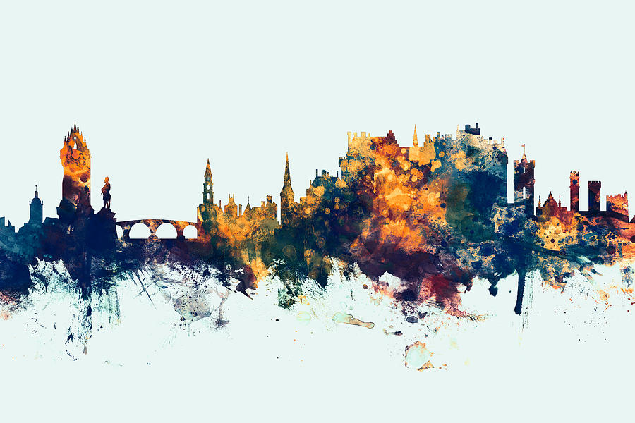 Stirling Scotland Skyline #3 Digital Art by Michael Tompsett
