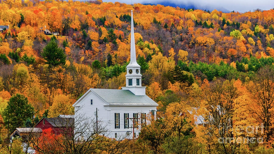 Stowe Vermont Photo Stowe Community Church Fall Decor New England
