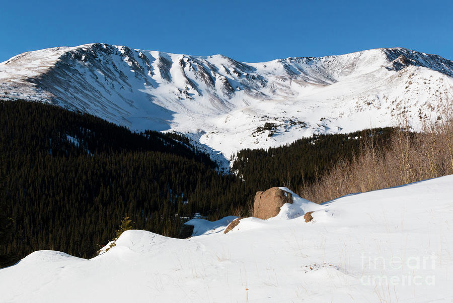 Summit of Mount Elbert Colorado in Winter #3 Photograph by Steven Krull