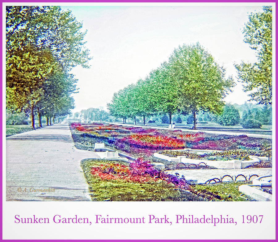 Sunken Gardens, Fairmount Park, Philadelphia, 1907 #3 Photograph by A Macarthur Gurmankin