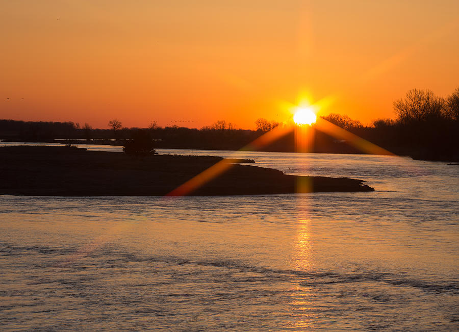 Bird Photograph - Sunrise in Kearny Nebraska #3 by Dee Carpenter