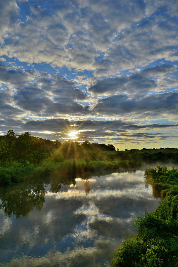 Sunrise on Nippersink Creek in Glacial Park #3 Photograph by Ray Mathis