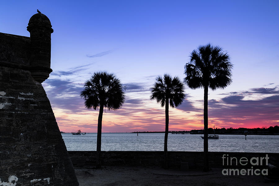 Sunrise over Matanzas Inlet and Castillo de San Marcos, St. Augustine, Florida #3 Photograph by Dawna Moore Photography