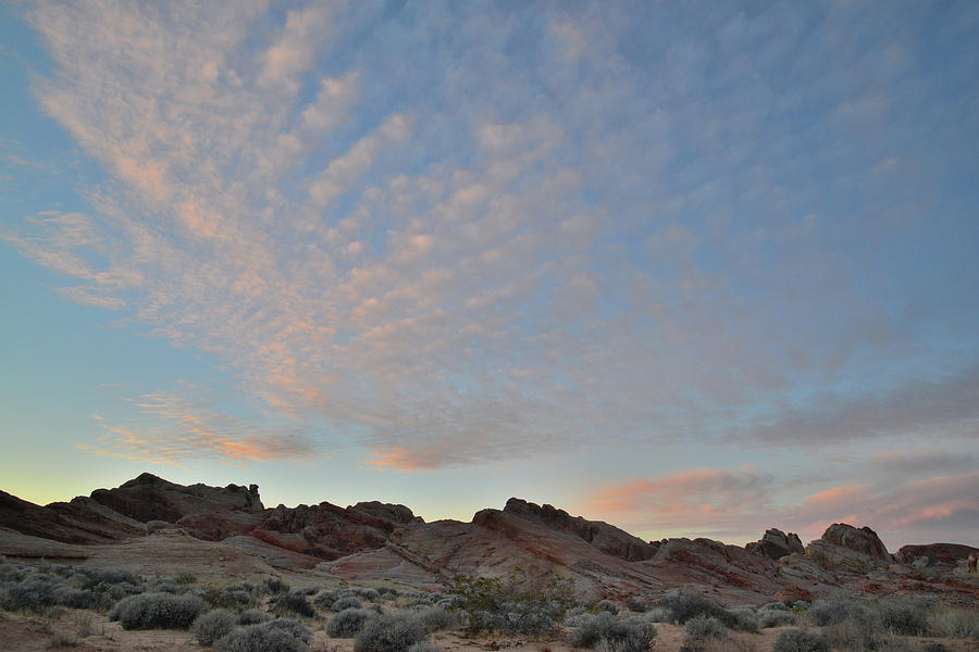 Sunset Clouds over Valley of Fire #3 Photograph by Ray Mathis