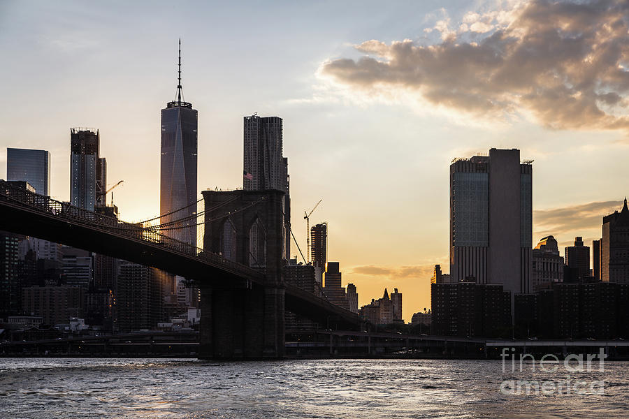 Sunset over New York City #3 Photograph by Didier Marti
