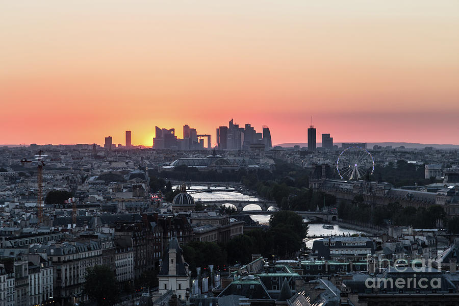 Sunset over Paris #3 Photograph by Didier Marti