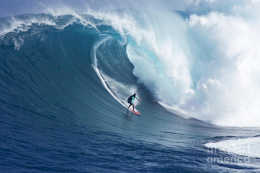 Surfing The Infamous Jaws #3 Photograph by Ron Dahlquist - Printscapes
