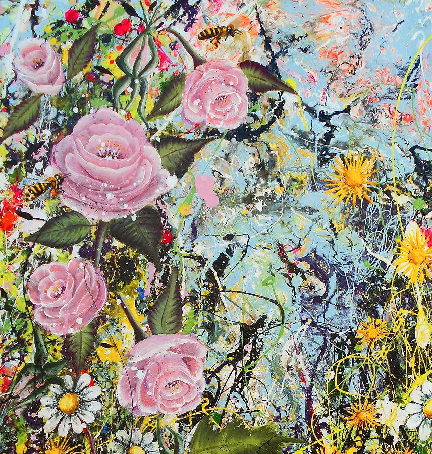 Sweet like honey detail #3 Painting by Angie Wright