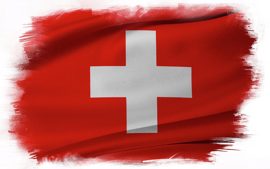 Swiss flag #3 Photograph by Les Cunliffe