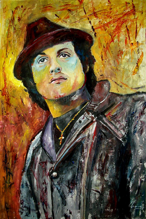 Sports Painting - Sylvester Stallone - Rocky Balboa #5 by Marcelo Neira