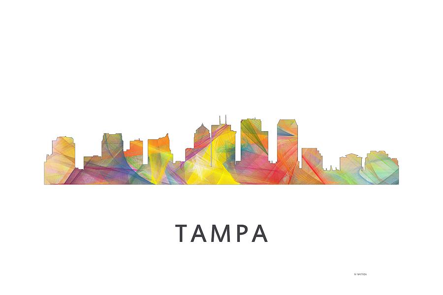 Tampa Florida Skyline #3 Digital Art by Marlene Watson