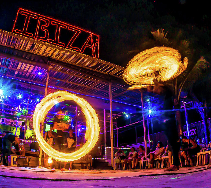 Thailand - Koh Phi Phi Don - Club Ibiza Fire Spinning Performers #3 Photograph by Ryan Kelehar