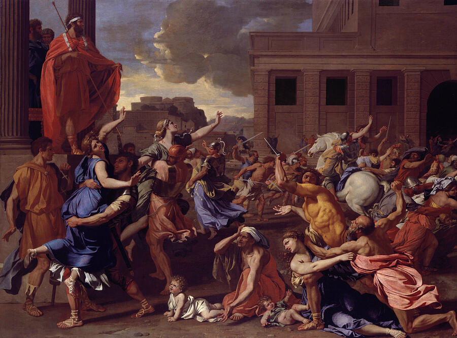 The Abduction of the Sabine Women, from circa 1633-1634 Painting by Nicolas Poussin