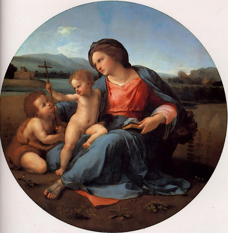 The Alba Madonna #4 Painting by Raphael