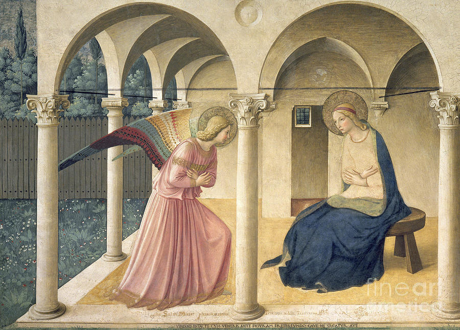 Angel Painting - The Annunciation by Fra Angelico Angel Painting - The Annunciation by Fra Angelico