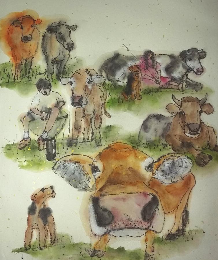 The Art Of Farming Album #3 Painting by Debbi Saccomanno Chan
